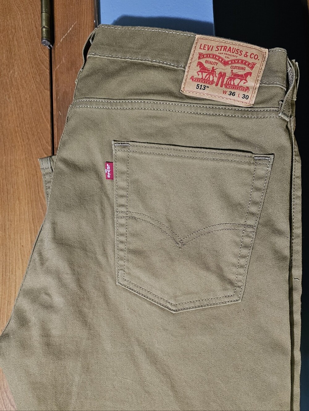 Levi's Tan Khaki Jeans with Red Patch